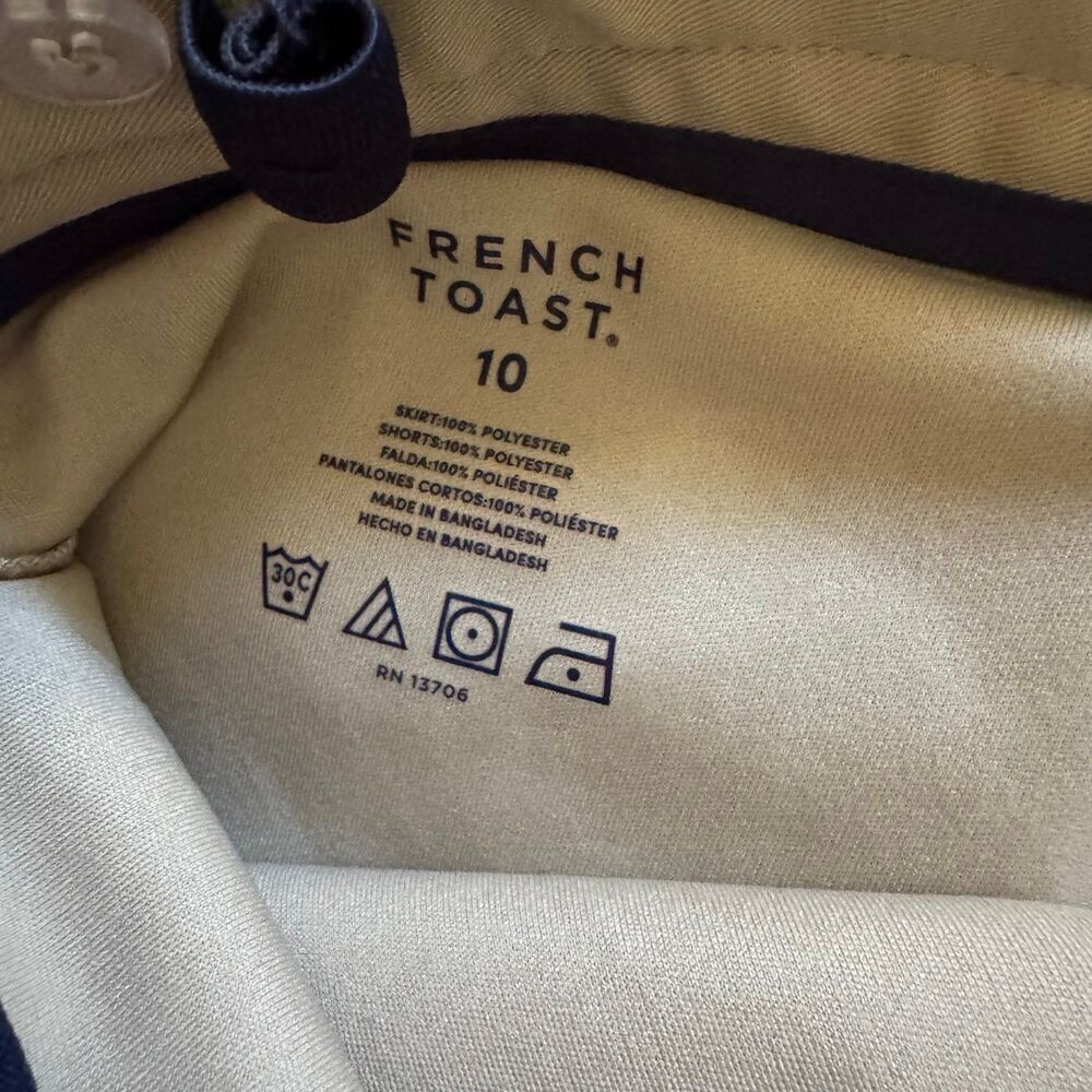 French Toast Girls School Uniform Skort Skirt Skater Khaki Girls 10 - Picture 6 of 7